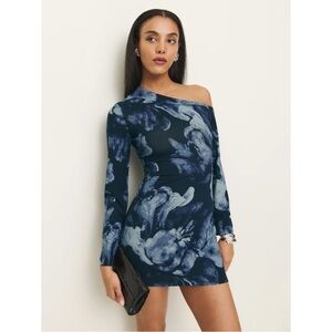 Reformation Willow Knit Dress in Midnight Rose Size Small